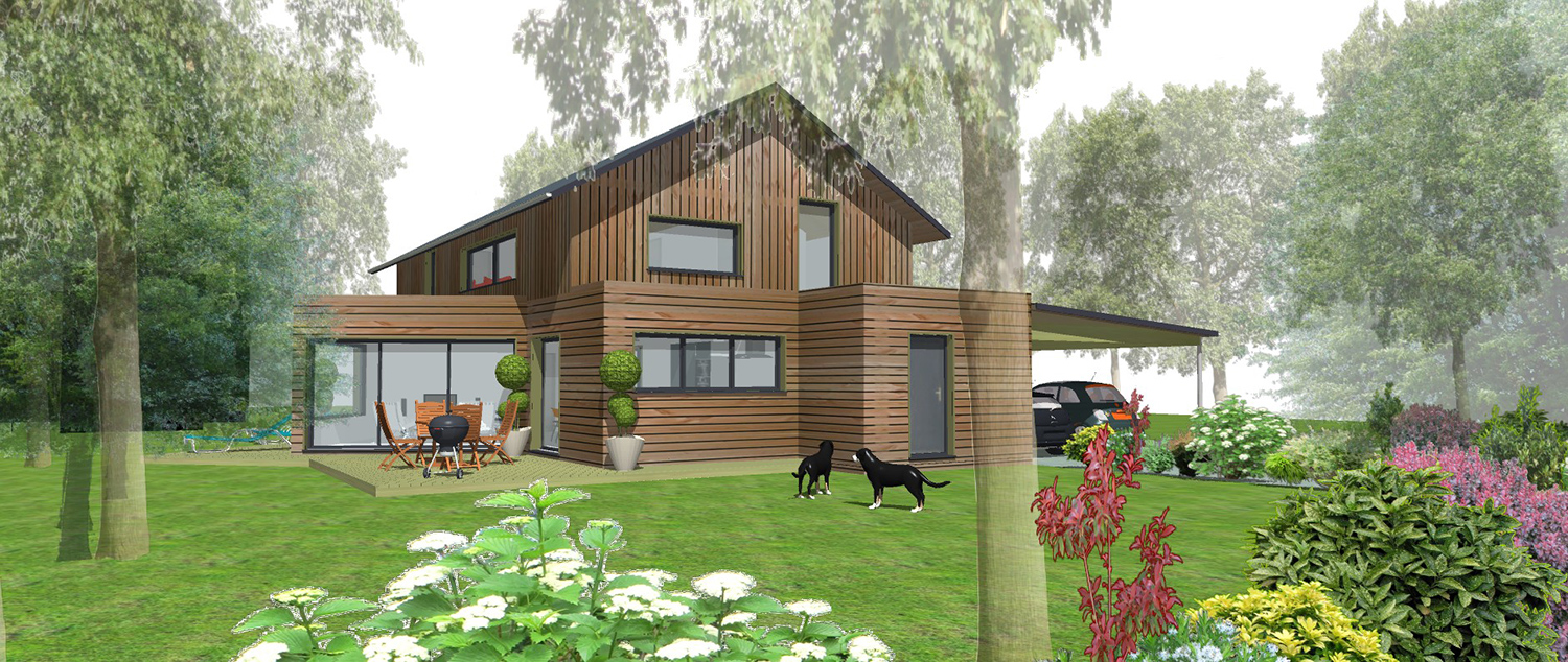 MAISON INDIVIDUELLE A OSSATURE BOIS