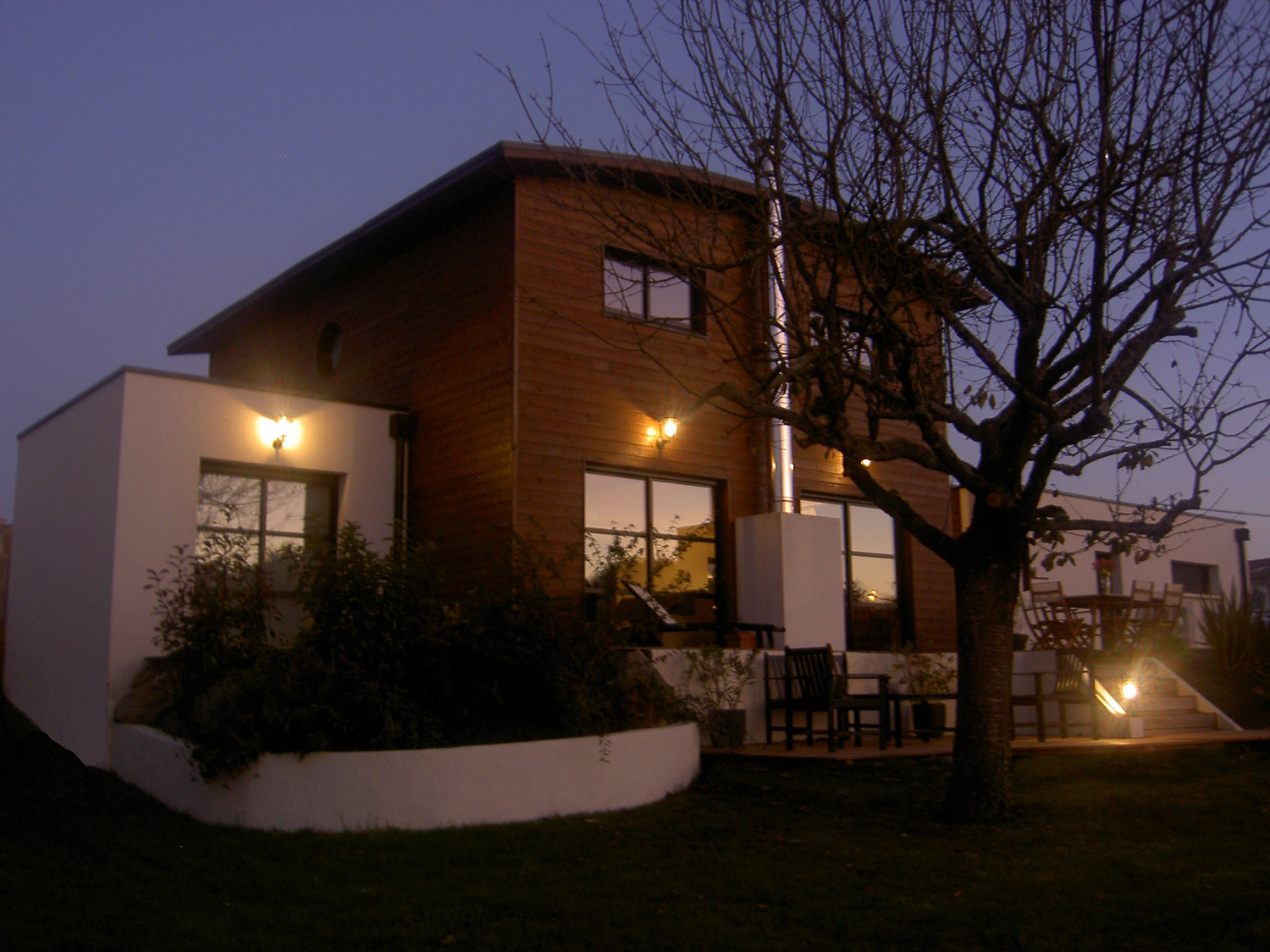 Maison individuelle à ossature bois et briques