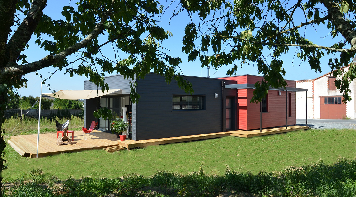 Maison individuelle à ossature bois sur pilotis