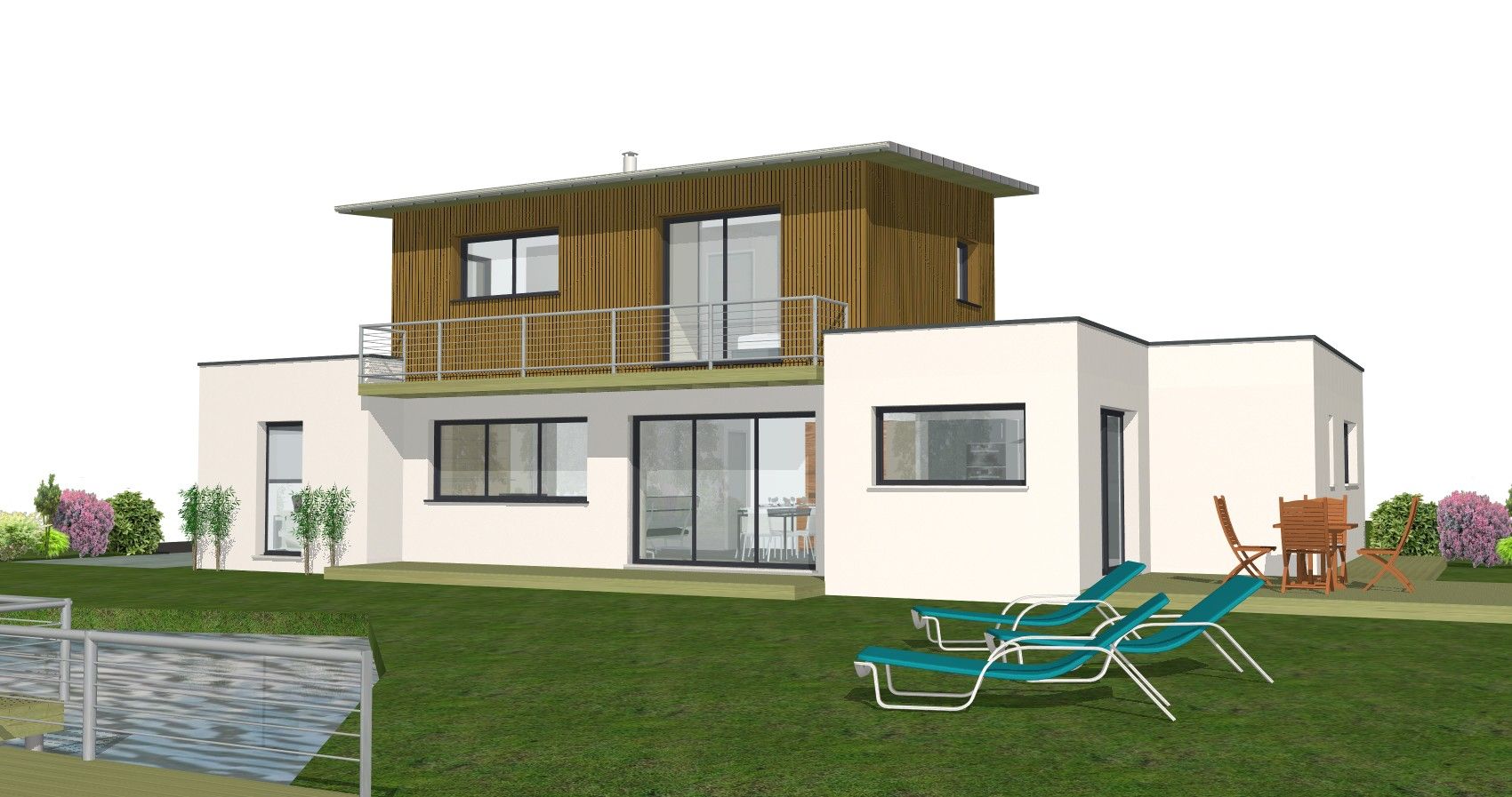 AVANT PROJET MAISON A OSSATURE BOIS et enduit
