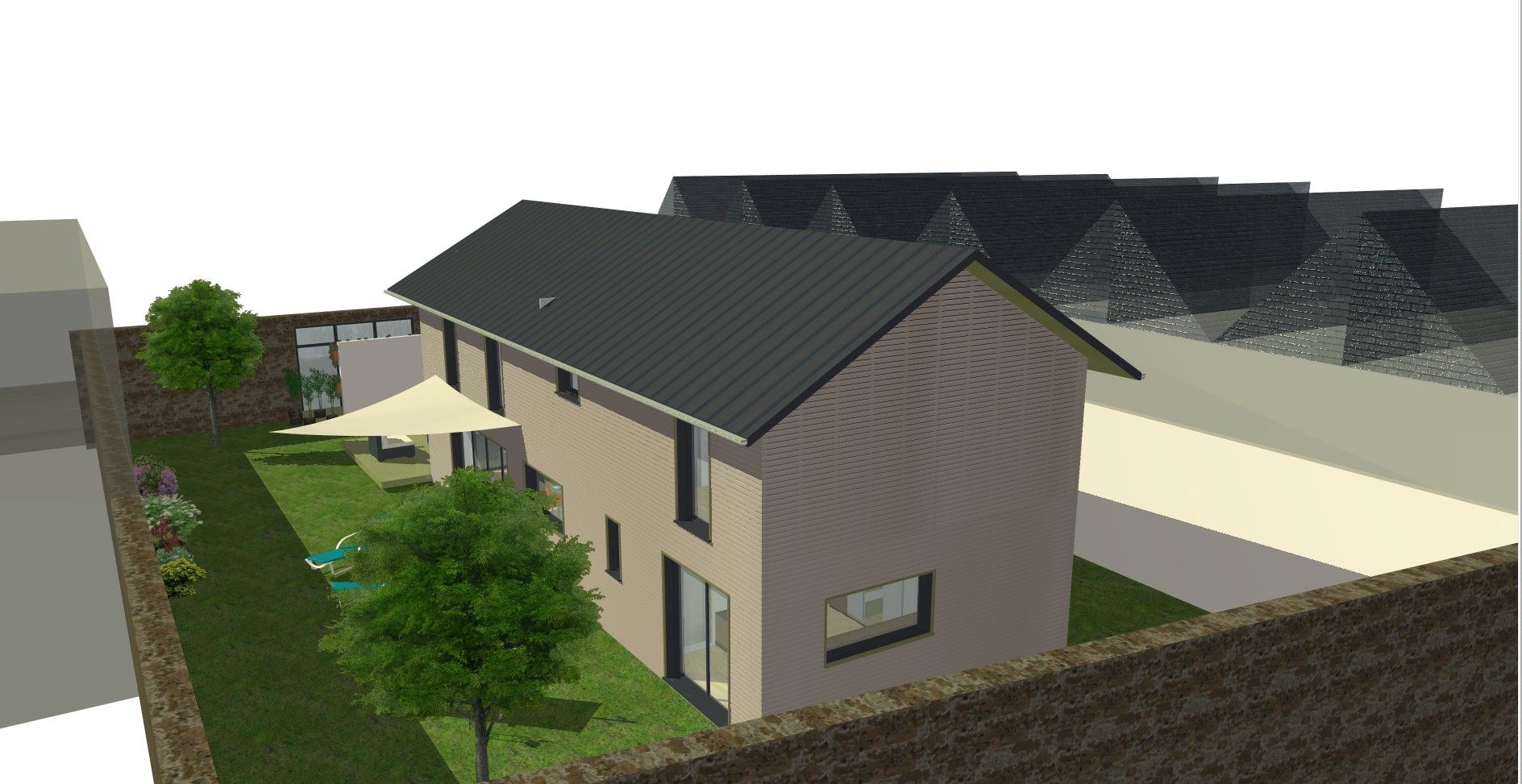 Construction maison bois, SARL AUGER, Cholet, Maine et Loire, Maître d’œuvre, architecture bois, MAULEVRIER, Plan maison, MAHE, CHOLET 49