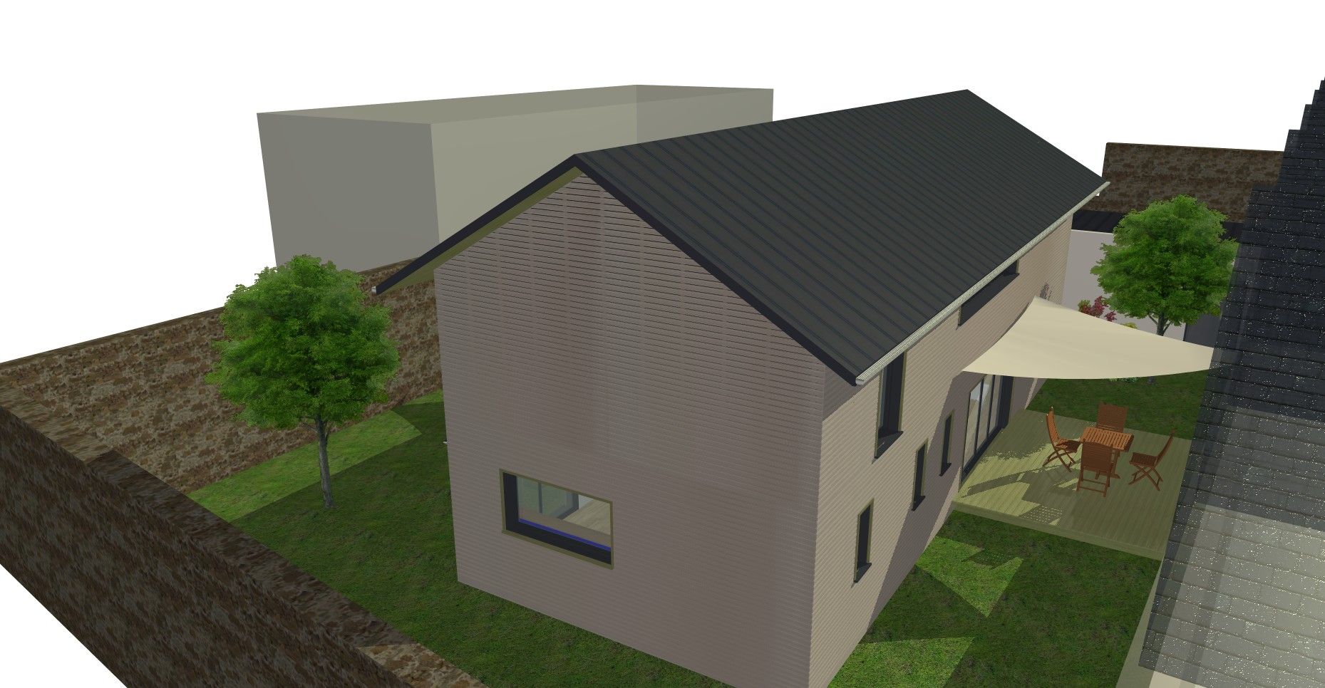 Construction maison bois, SARL AUGER, Cholet, Maine et Loire, Maître d’œuvre, architecture bois, MAULEVRIER, Plan maison, MAHE, CHOLET 49