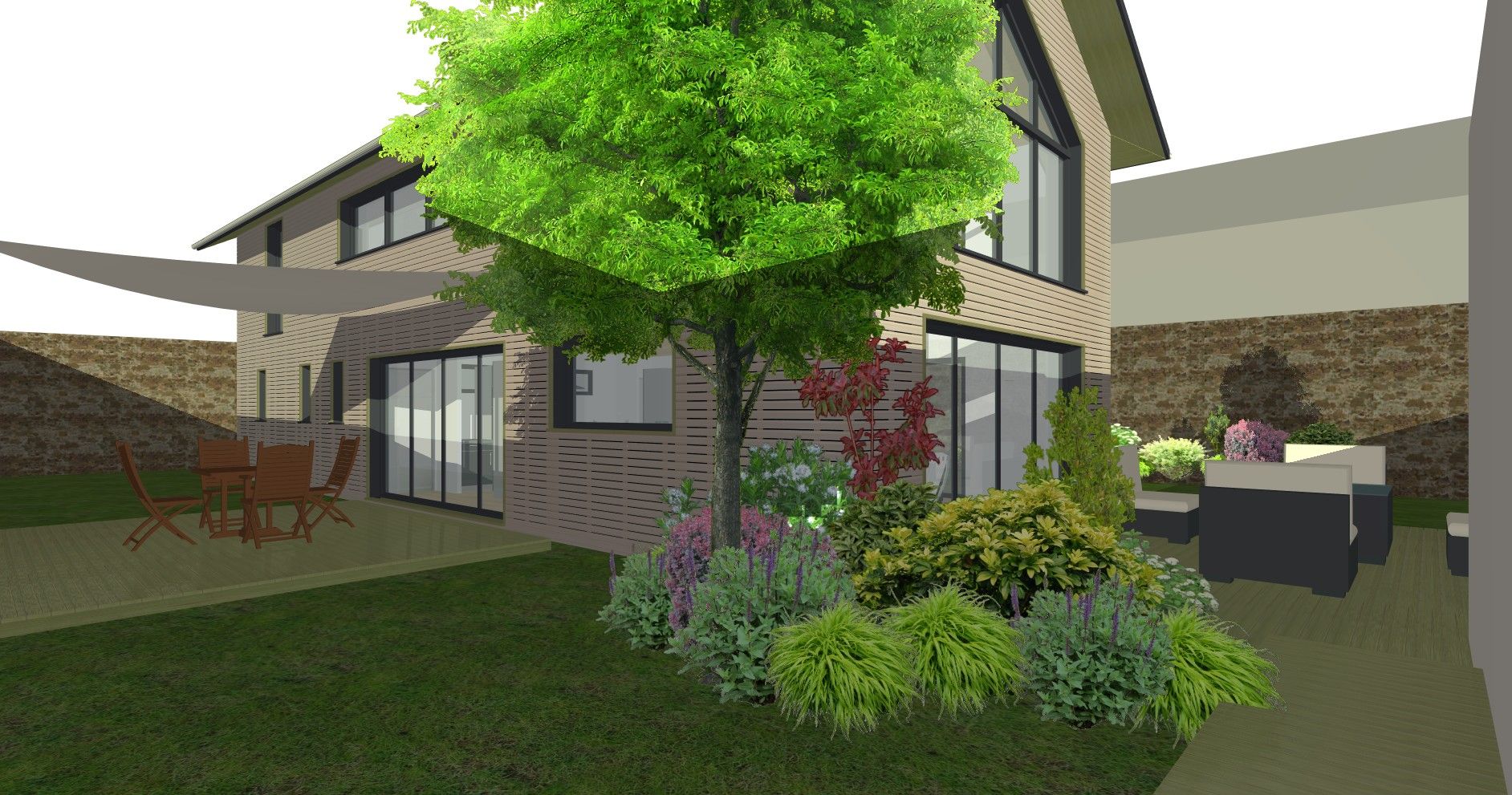 Construction maison bois, SARL AUGER, Cholet, Maine et Loire, Maître d’œuvre, architecture bois, MAULEVRIER, Plan maison, MAHE, CHOLET 49
